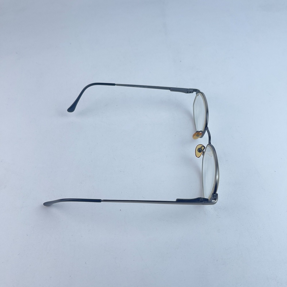 Baron‎ A7057 Men's Eyeglasses Frame Silver Metal Full Rim Rectangle 48-20-140 mm - Picture 7 of 12